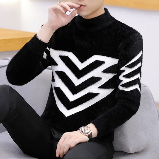 Elliot - Patterned knit sweaters with long sleeve