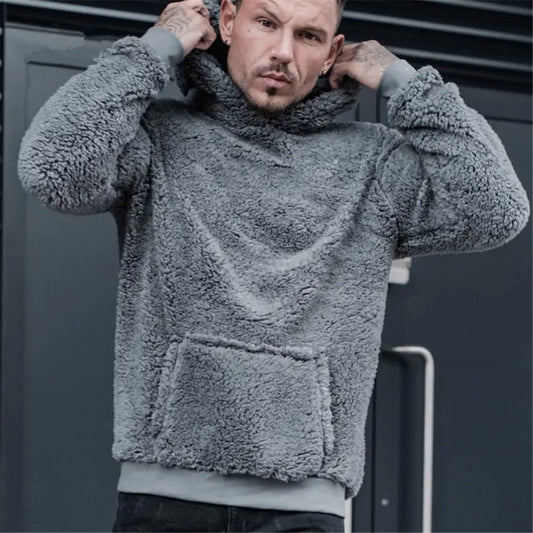 Liam - Cozy fleece hoodie with patch pocket